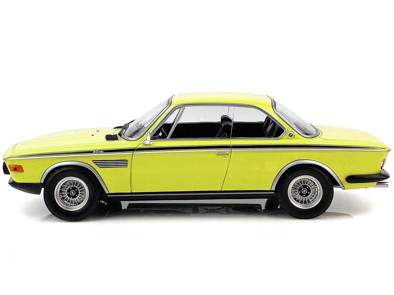 1971 BMW 3.0 CSL Yellow with Black Stripes Limited Edition to 600 pieces Worldwide 1/18 Diecast Model Car by Minichamps - Premium  from Minichamps - Just $193.99! Shop now at Rapidvehicles