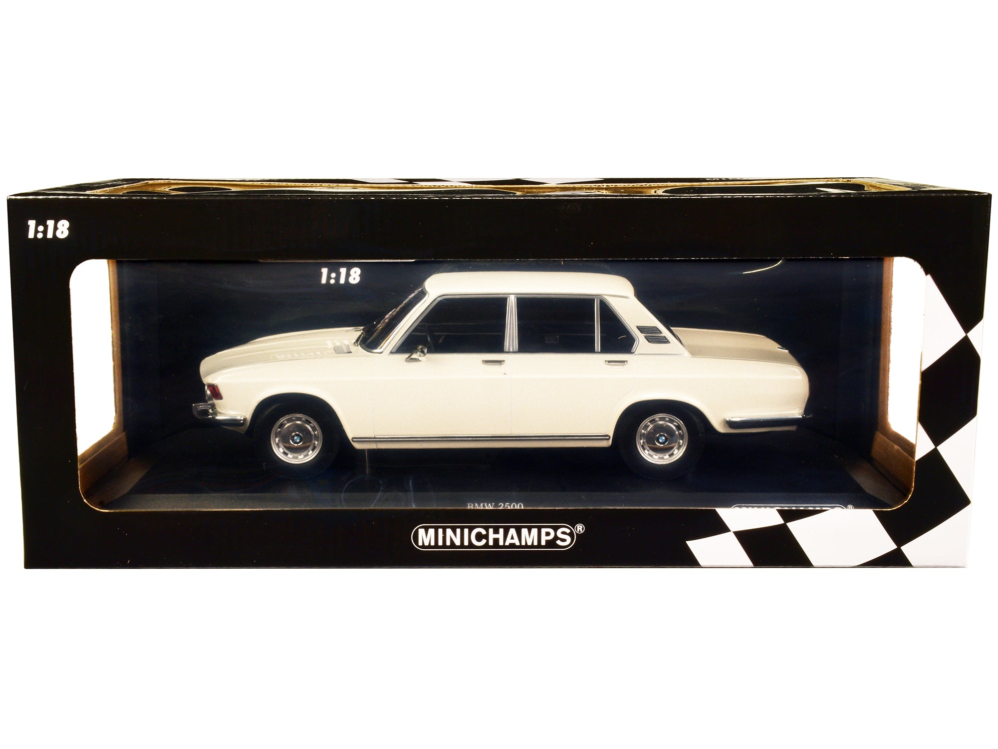 1968 BMW 2500 White Limited Edition to 504 pieces Worldwide 1/18 Diecast Model Car by Minichamps free shipping USA
