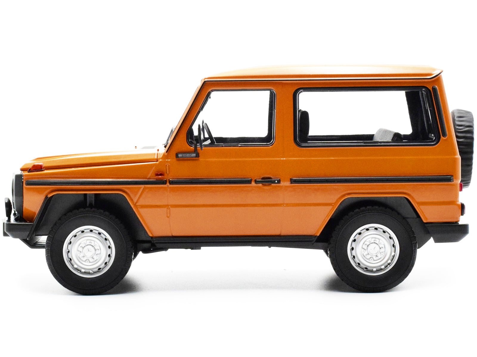 1980 Mercedes-Benz G-Model (SWB) Orange with Black Stripes Limited Edition to 504 pieces Worldwide 1/18 Diecast Model Car by Minichamps - Premium  from Minichamps - Just $188.99! Shop now at Rapidvehicles