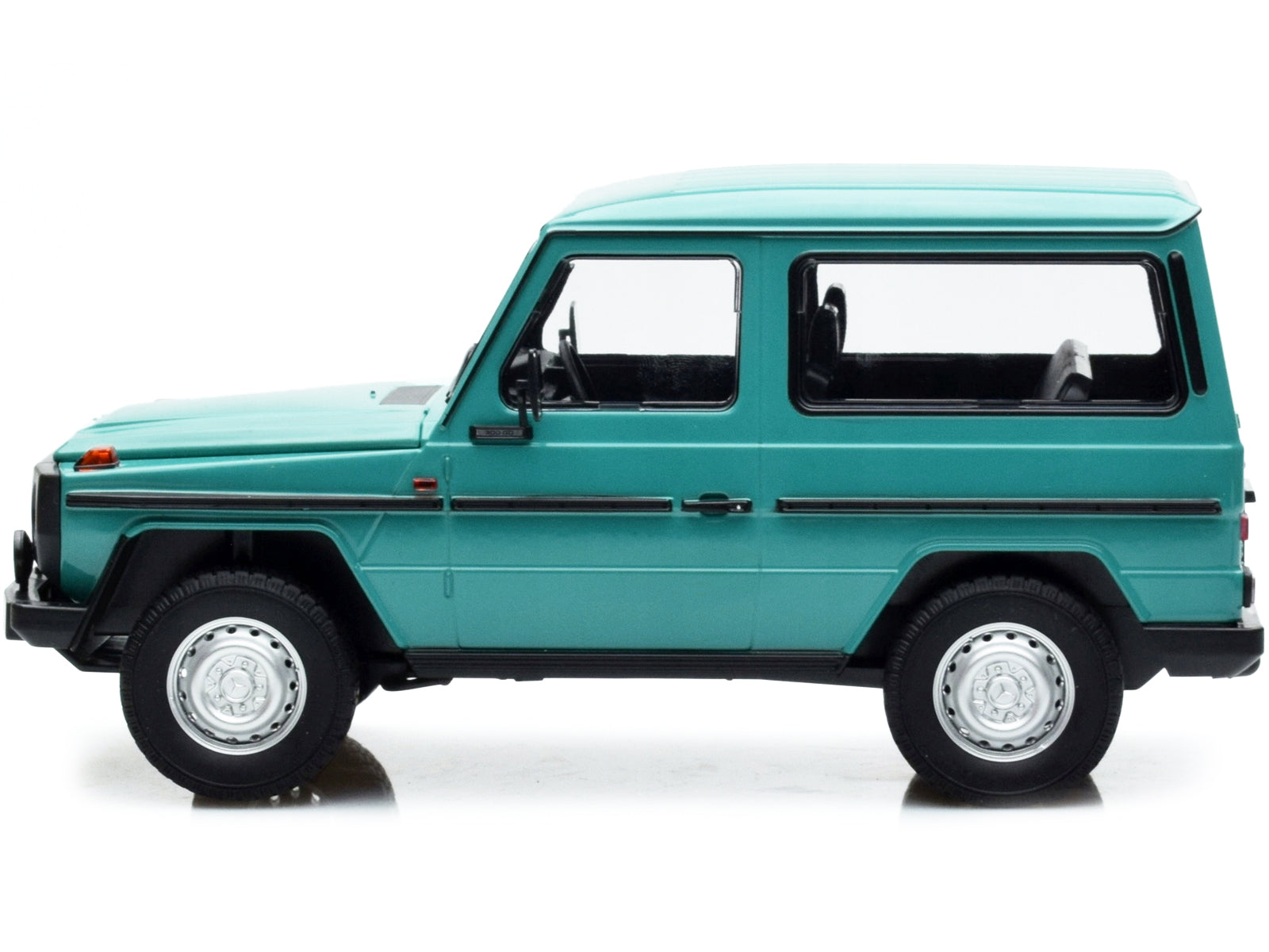 1980 Mercedes-Benz G-Model (SWB) Turquoise with Black Stripes Limited Edition to 504 pieces Worldwide 1/18 Diecast Model Car by Minichamps - Premium  from Minichamps - Just $188.99! Shop now at Rapidvehicles