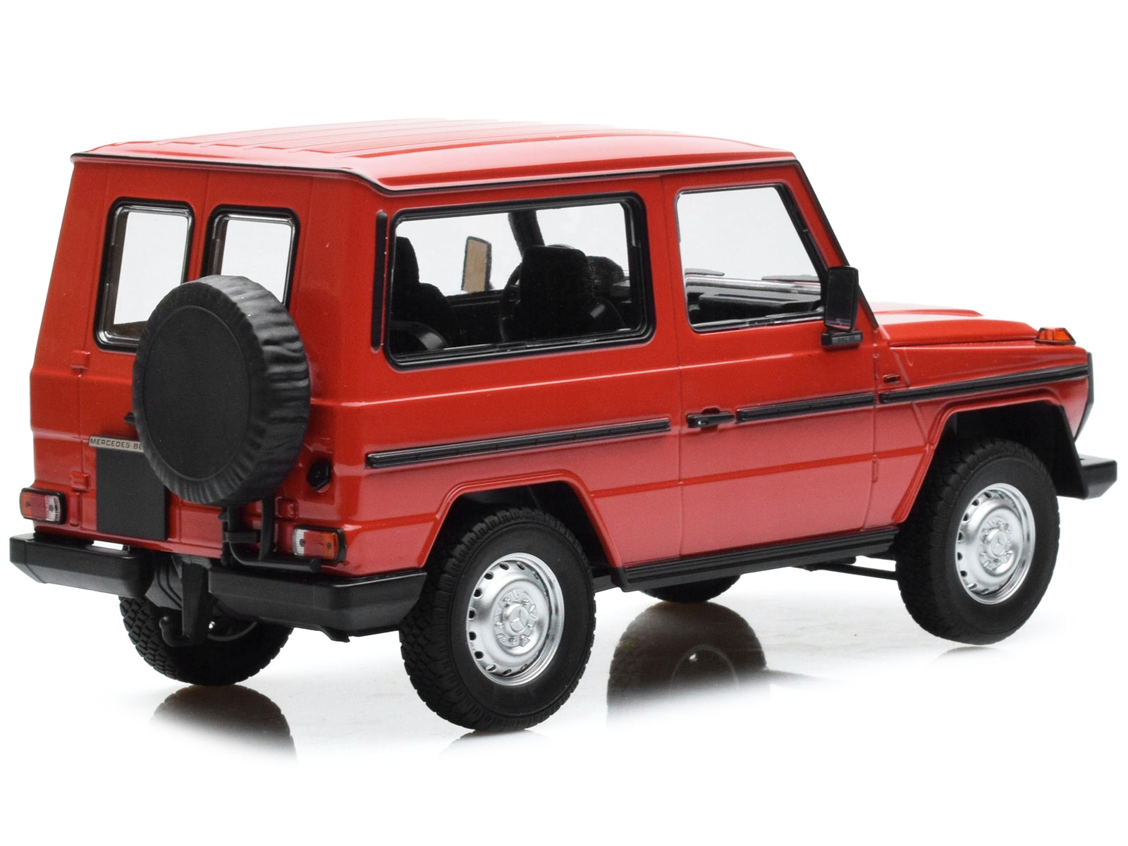 1980 Mercedes-Benz G-Model (SWB) Red with Black Stripes Limited Edition to 504 pieces Worldwide 1/18 Diecast Model Car by Minichamps - Premium  from Minichamps - Just $188.99! Shop now at Rapidvehicles