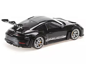 2023 Porsche 911 (992) GT3 RS Black with Carbon Top and Hood Stripes Limited Edition to 300 pieces Worldwide 1/18 Diecast Model Car by Minichamps - Premium  from Minichamps - Just $210.99! Shop now at Rapidvehicles