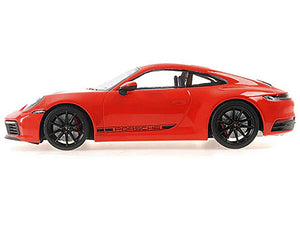 2019 Porsche 911 Carrera 4S Orange with Black Stripes Limited Edition to 600 pieces Worldwide 1/18 Diecast Model Car by Minichamps - Premium  from Minichamps - Just $193.99! Shop now at Rapidvehicles