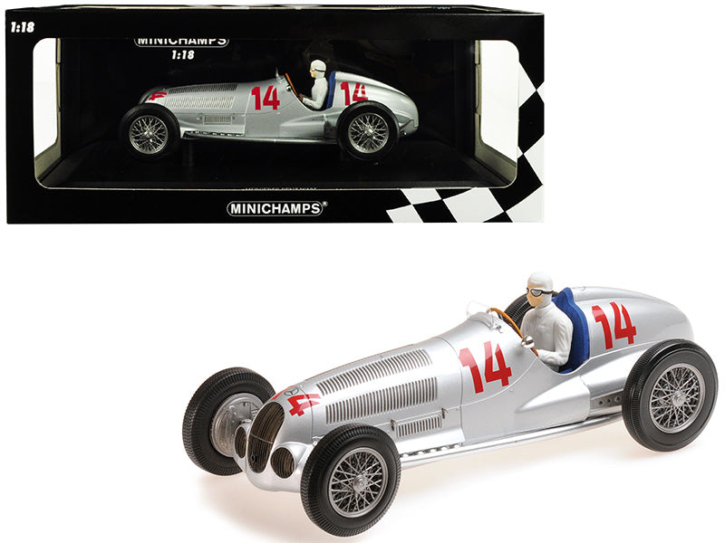 Mercedes Benz W125 (Daimler-Benz AG) #14 Manfred V. Brauchitsch 2nd Place 1937 GP Von Deutschland (The German Grand Prix) Limited Edition to 300 pieces Worldwide 1/18 Diecast Model Car by Minichamps - Premium  from Minichamps - Just $165.99! Shop now at Rapidvehicles