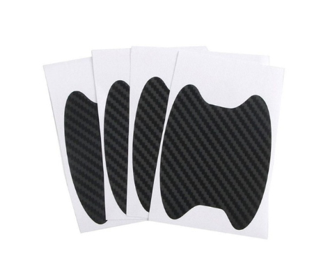 Color: Black - 4pcs / set of door stickers carbon fiber - Premium Car Stickers from Rapidvehicles - Just $8.99! Shop now at Rapidvehicles