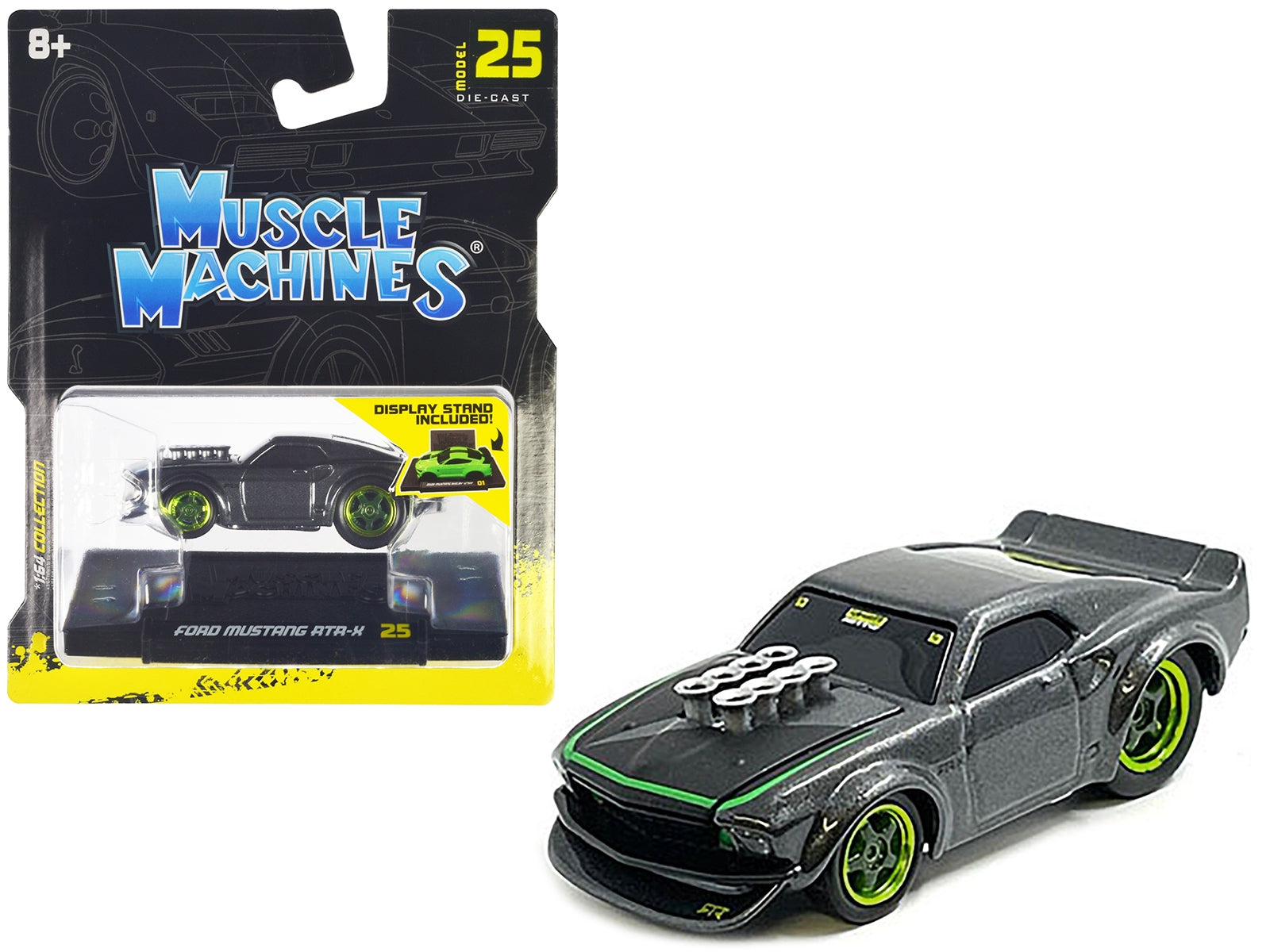 Ford Mustang RTR-X Gray Metallic 1/64 Diecast Model Car by Muscle - Premium Mustang Models from Muscle Machines - Just $24.29! Shop now at Rapidvehicles