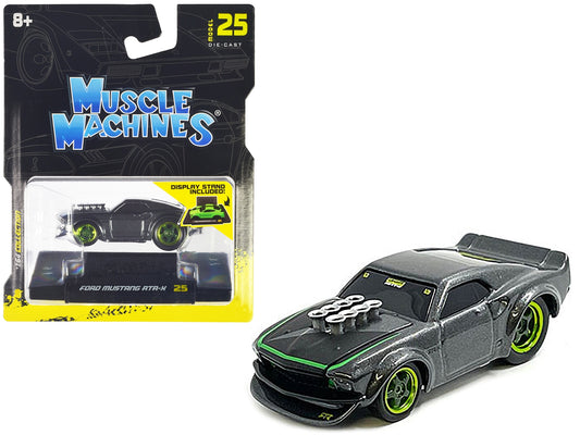 Ford Mustang RTR-X Gray Metallic 1/64 Diecast Model Car by Muscle - Premium Mustang Models from Muscle Machines - Just $24.29! Shop now at Rapidvehicles