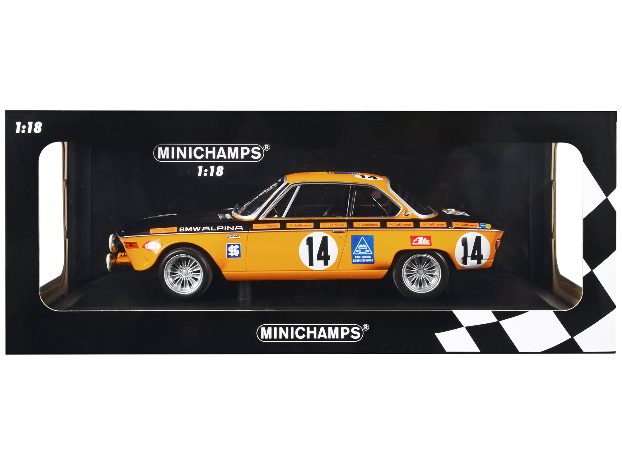 BMW 2800 CS #14 Gunther Huber - Helmut Kelleners "BMW Alpina" Winner 24 Hours of Spa (1970) Limited Edition to 564 pieces Worldwide 1/18 Diecast Model Car by Minichamps - Premium  from Minichamps - Just $193.99! Shop now at Rapidvehicles