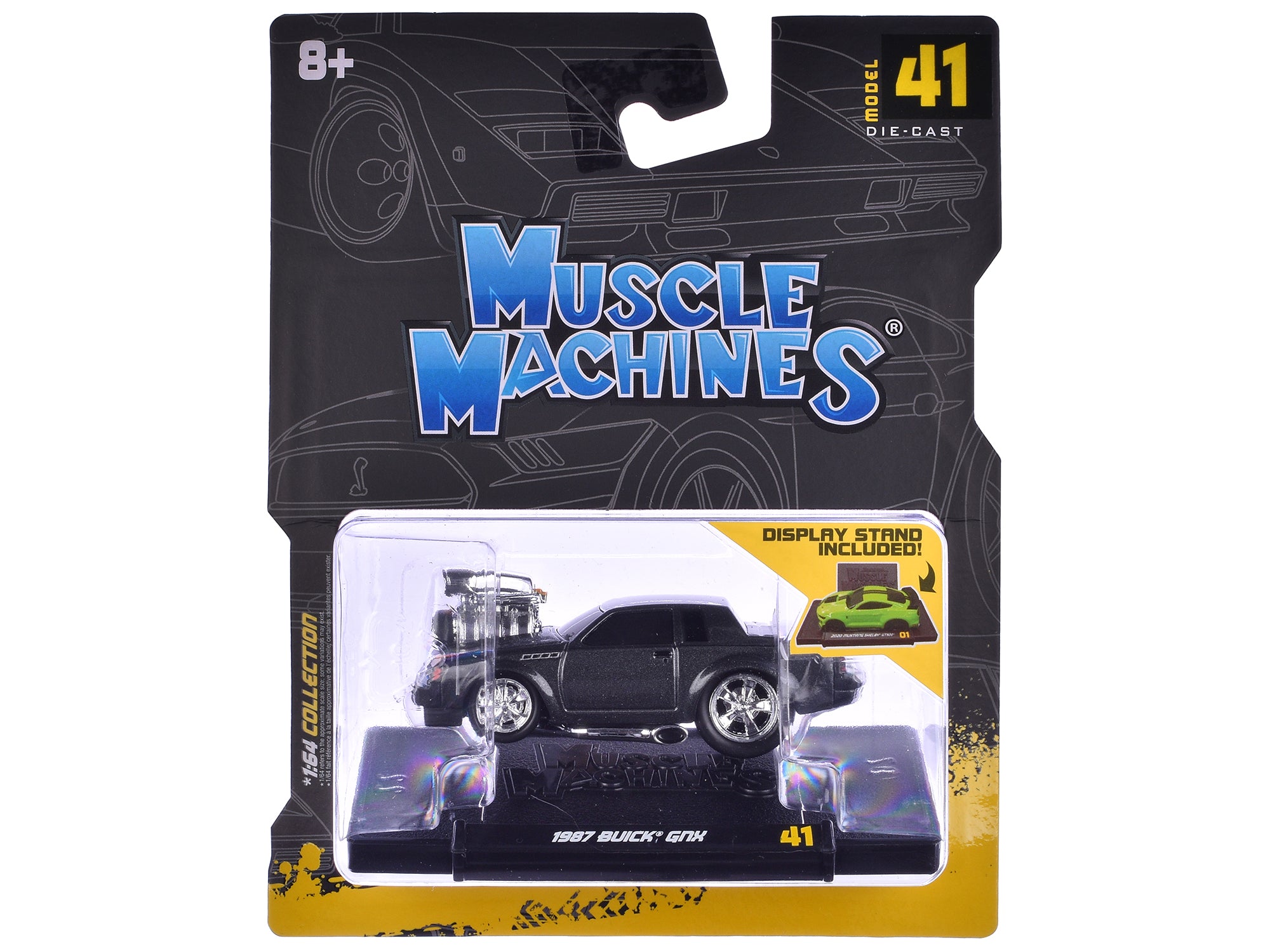 1987 Buick GNX Black Metallic 1/64 Diecast Model Car by Muscle Machines free shipping USA