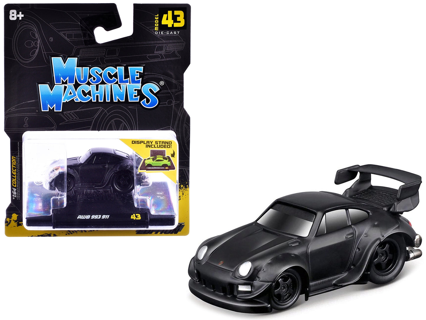 RWB 993 911 Matt Black 1/64 Diecast Model Car by Muscle Machines - Premium Other from Muscle Machines - Just $26.99! Shop now at Rapidvehicles