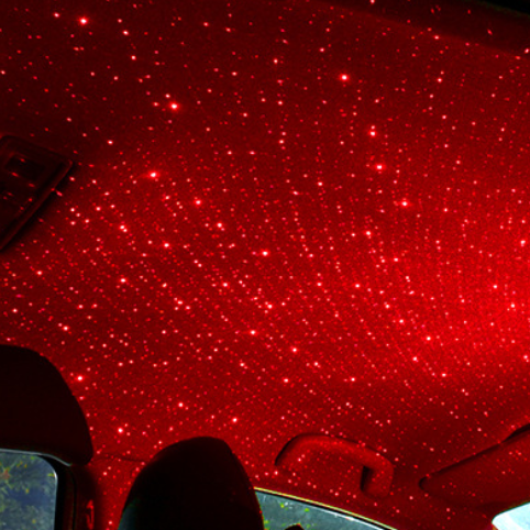 Color: Red, Style: 1 4pc - Car decorative lights usb star lights laser projection lights car atmosphere - Premium Interior Parts from Rapidvehicles - Just $23.97! Shop now at Rapidvehicles