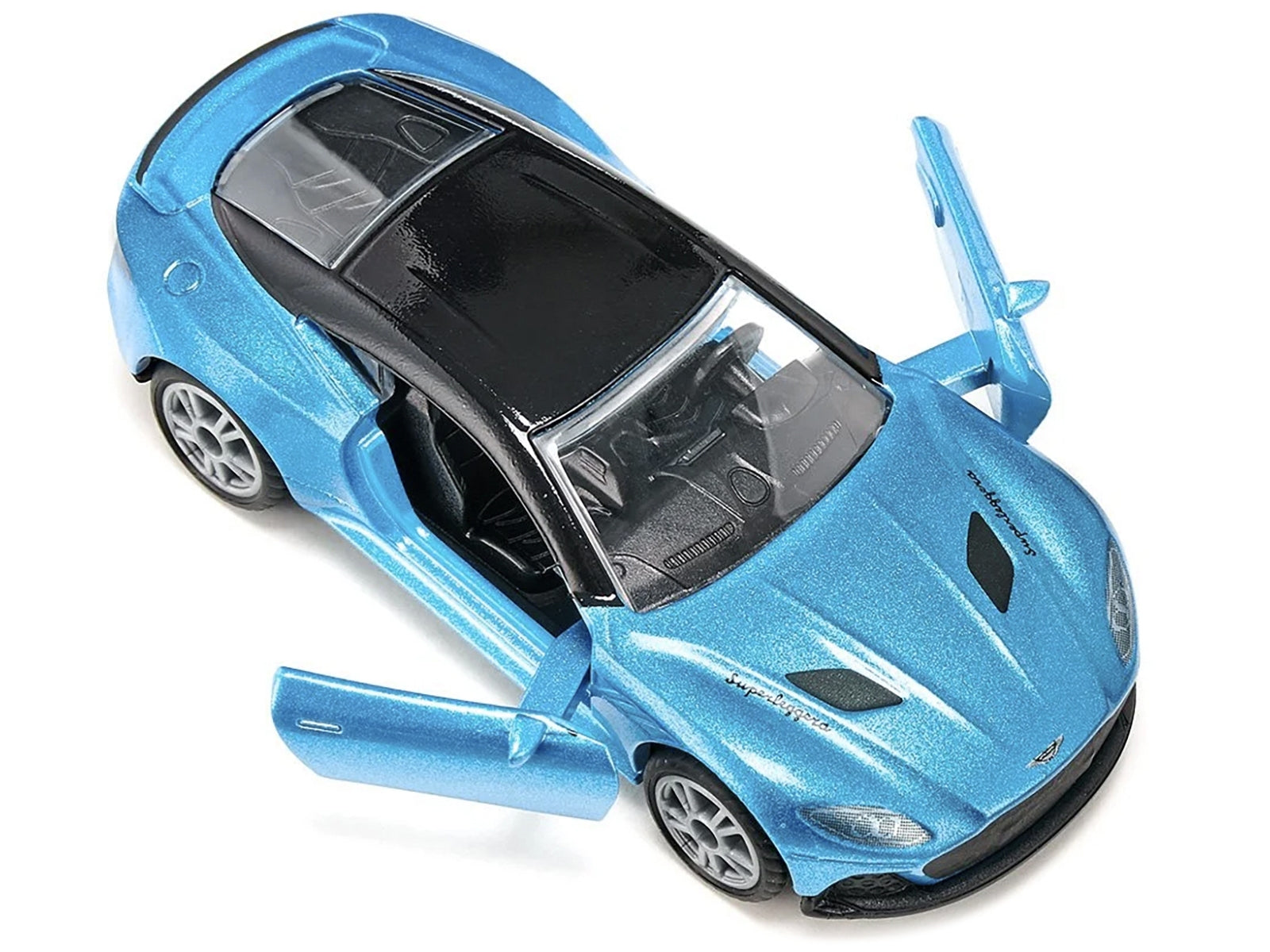 Aston Martin DBS Superleggera Blue Metallic with Black Top Diecast Model Car by Siku - Premium Aston Martin Models from SIKU - Just $20.22! Shop now at Rapidvehicles