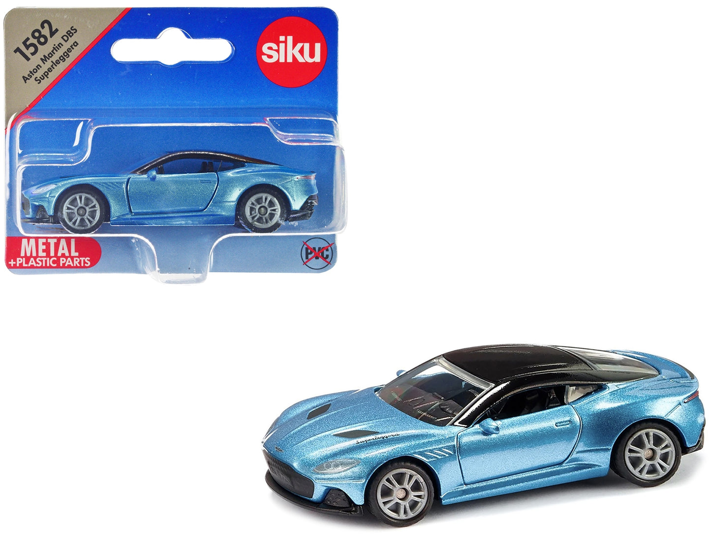 Aston Martin DBS Superleggera Blue Metallic with Black Top - Premium Aston Martin Models from SIKU - Just $23.39! Shop now at Rapidvehicles