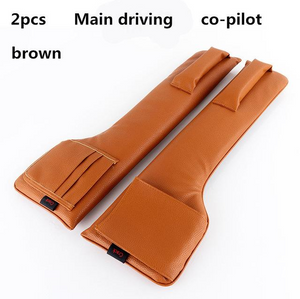 Color: Brown, quantity: 2-Main driving copilot, Style:  - Car Seat Gap Filler Pocket - Premium Automobiles Seat Covers from Rapidvehicles - Just $43.99! Shop now at Rapidvehicles