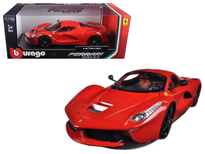 Ferrari LaFerrari F70 Red with Black Wheels 1/18 Diecast Model Car by Bburago free shipping USA