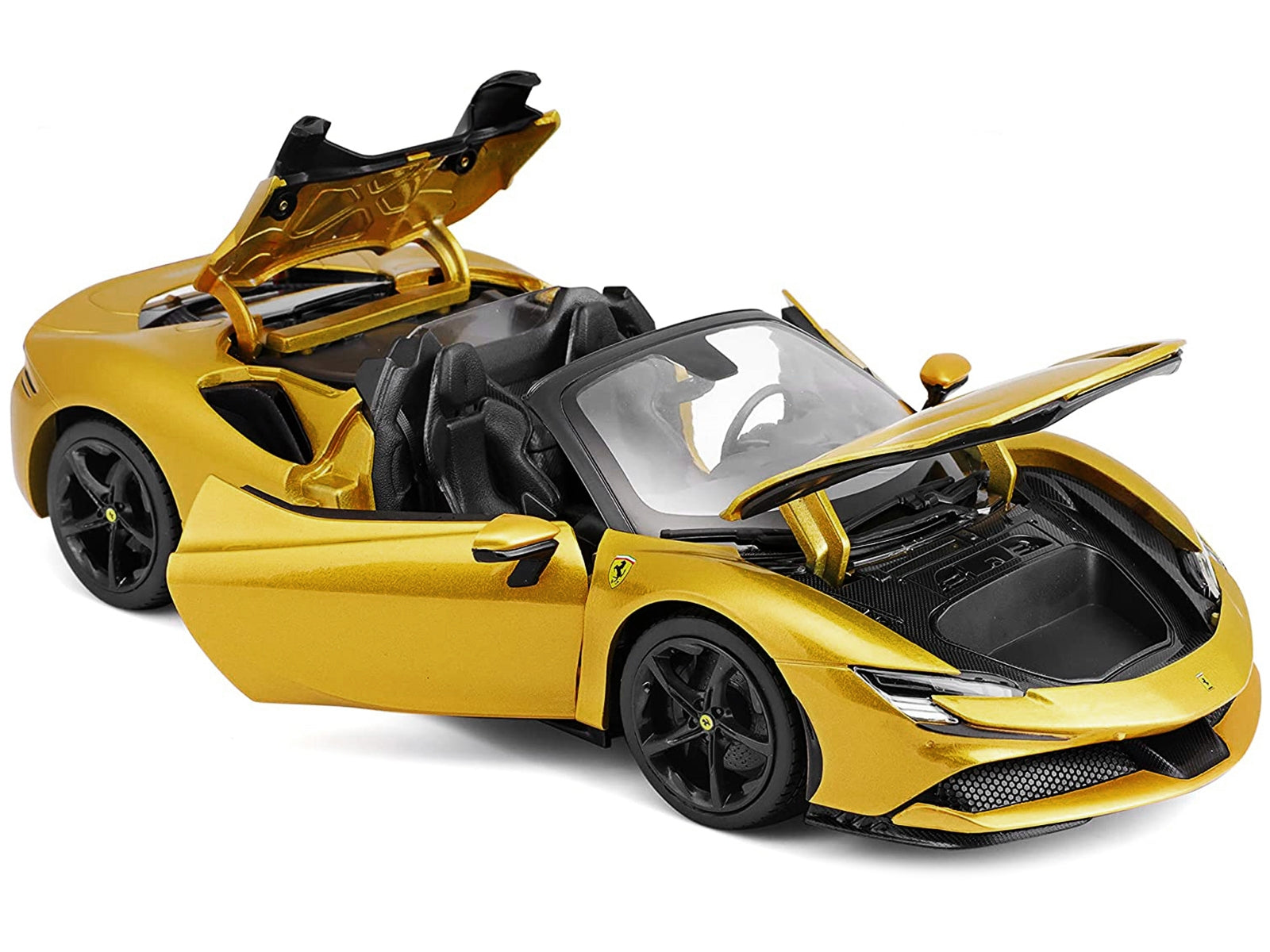 Ferrari SF90 Spider Gold Metallic "Race + Play" Series 1/18 - Premium Ferrari Models from Bburago - Just $92.99! Shop now at Rapidvehicles