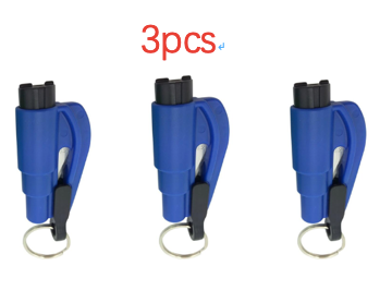 Color: Blue 3pcs - 3 in 1 Emergency Mini Hammer Safety Auto Car - Premium Other Maintenance Products from Rapidvehicles - Just $13.49! Shop now at Rapidvehicles