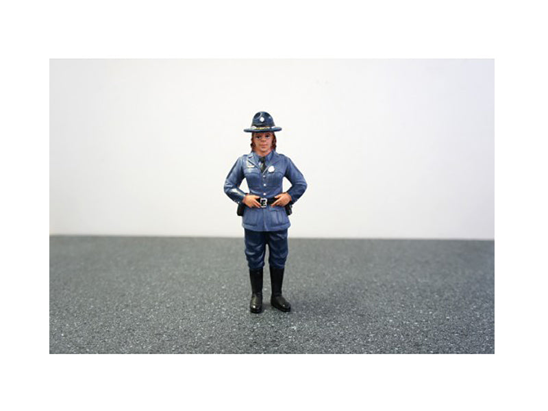 State Trooper Sharon Figure For 1:18 Diecast Model Cars by American Diorama free shipping USA