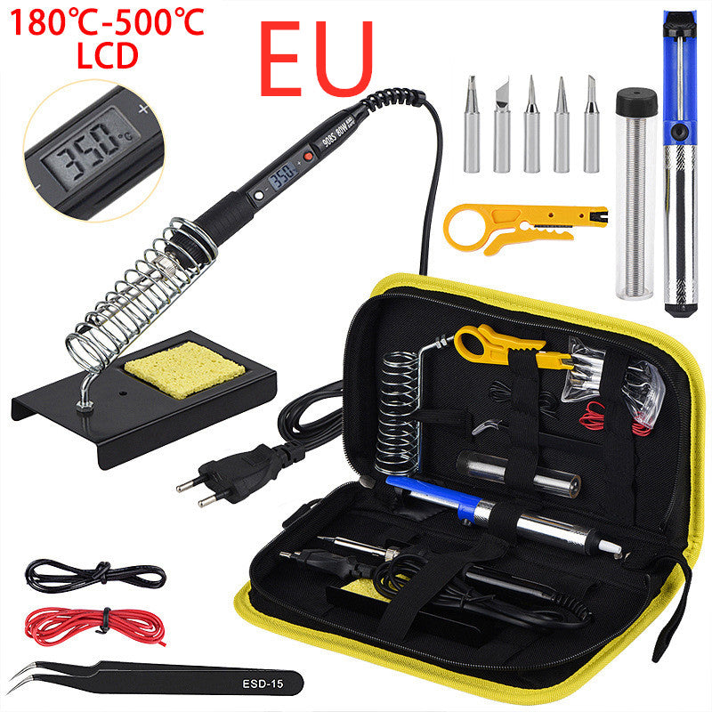 Color: Black, Model: EU - Constant temperature soldering iron Kit - Premium Other Maintenance Products from Rapidvehicles - Just $52.99! Shop now at Rapidvehicles