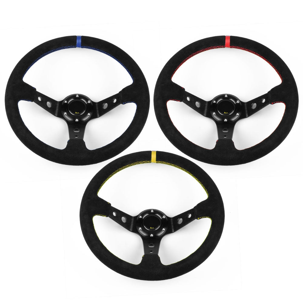 Car Modification Parts Racing Steering Wheel Suede Sports - Premium Other Replacement Parts from Rapidvehicles - Just $85.49! Shop now at Rapidvehicles