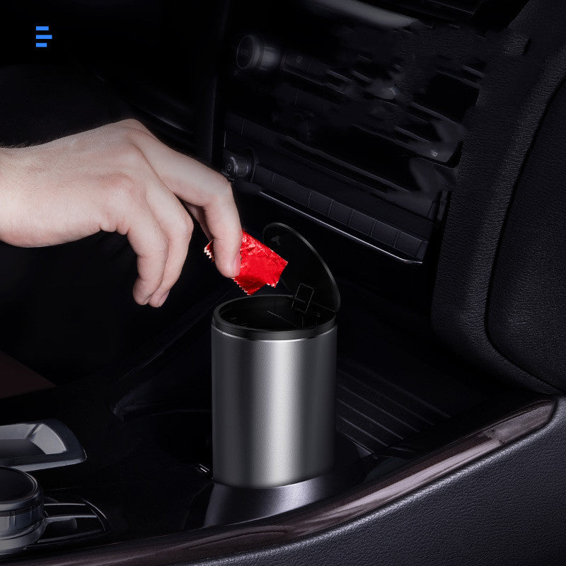 Alloy Car Trash Bin Rubbish Holder Wrapper Garbage Can - Premium Automotive from Maroon Asteria - Just $31.99! Shop now at Rapidvehicles