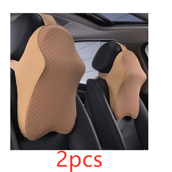 Color: Elegant rice 2pcs - Car Neck Pillow Pillow Memory Cotton - Premium Automobiles Seat Covers from Rapidvehicles - Just $56.99! Shop now at Rapidvehicles