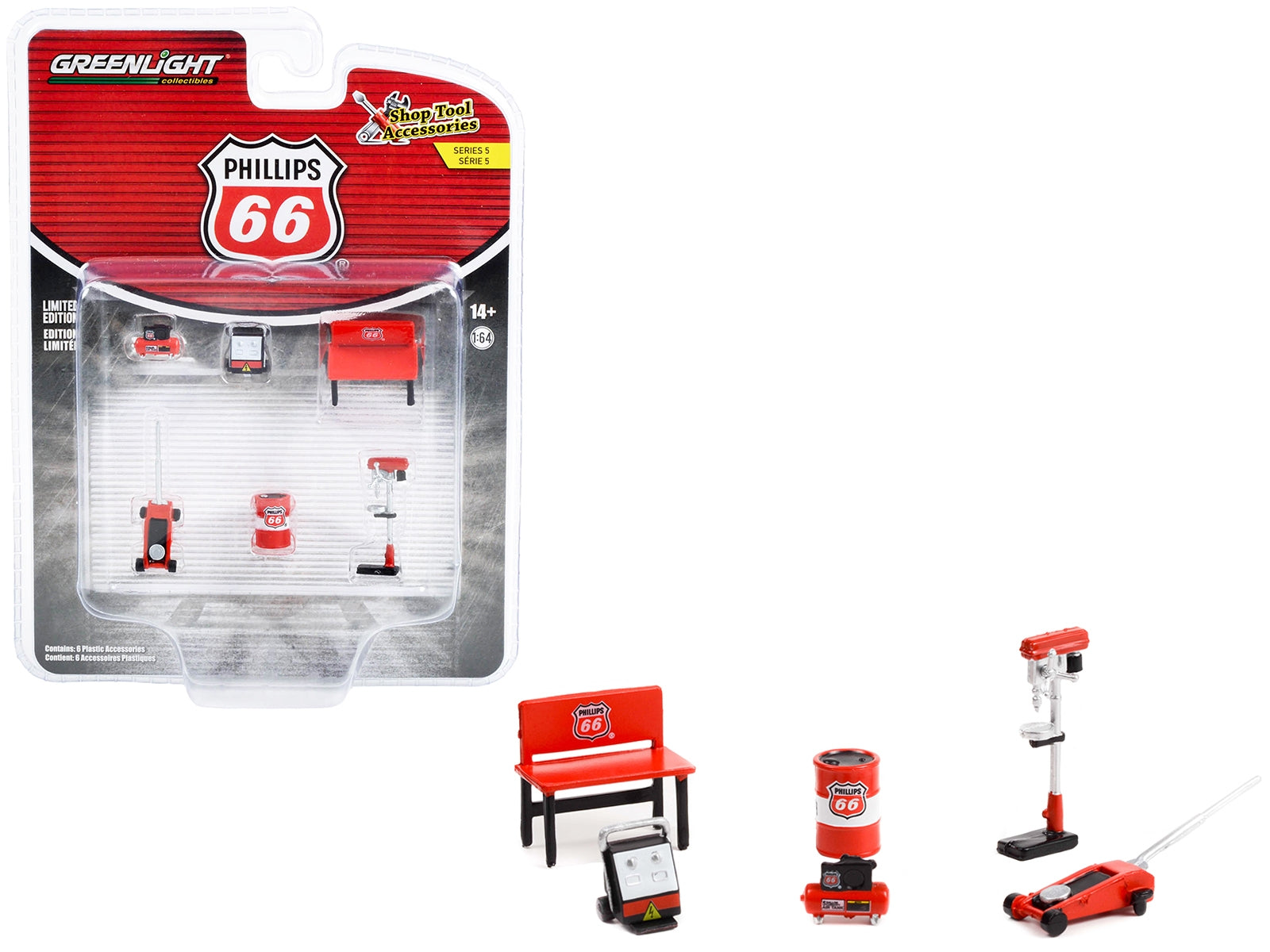 "Phillips 66" 6 piece Shop Tools Set "Shop Tool Accessories" - Premium 1/64 Scale Sets from Greenlight - Just $23.39! Shop now at Rapidvehicles