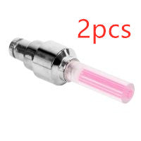 Color: Pink 2pcs - Automobile Tire Lights Valve Valve Lights - Premium Lighting from Rapidvehicles - Just $15.99! Shop now at Rapidvehicles