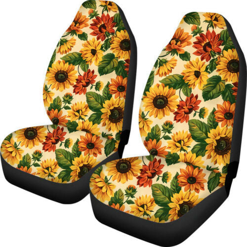 style: B two-seater - Car Sun Flower Printed Seat Cover Yin Yang Sunflower - Premium Automobiles Seat Covers from Rapidvehicles - Just $28.99! Shop now at Rapidvehicles