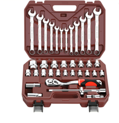 Color: 37pcs - Socket Sleeve Ratchet Wrench Combination Set - Premium Other Maintenance Products from Rapidvehicles - Just $236.69! Shop now at Rapidvehicles