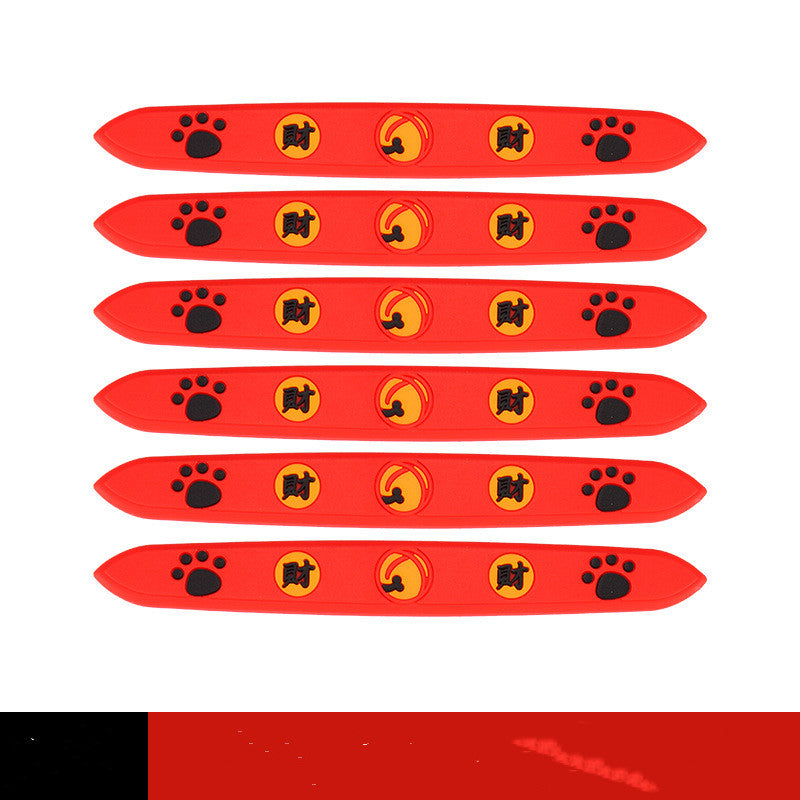 Color: Red, style: E - Car Lucky Cat Door Bowl Handle Handle - Premium Car Stickers from Rapidvehicles - Just $15.99! Shop now at Rapidvehicles