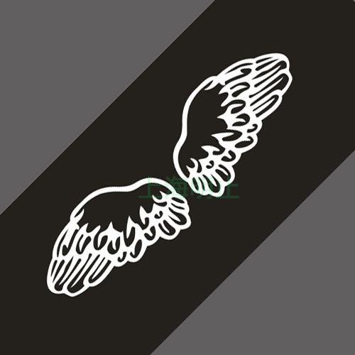 Color: Black, style: 40x11cm - Car Reflective Stickers Car Personality Stickers Angel Wings Car Stickers Rear Stickers Wings Stickers C - Premium Car Stickers from Rapidvehicles - Just $14.99! Shop now at Rapidvehicles