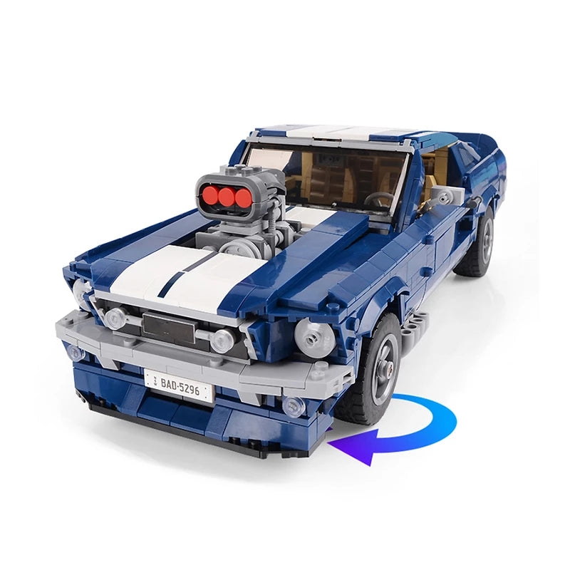 Ford Mustang GT Racing Assembled Building Block Toys of Technology Machinery Group - Premium Blocks from Rapidvehicles - Just $109.99! Shop now at Rapidvehicles