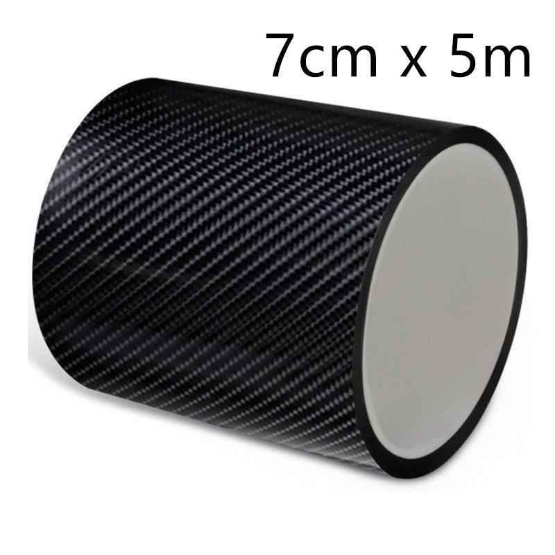 Color: Black, Size: 7cmX5m - 5D car door sill strip anti-stepping - Premium Interior Parts from Rapidvehicles - Just $19.79! Shop now at Rapidvehicles