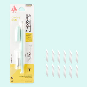 Color: Green - Huanmei Carving Penknife Rubber Stamp Handmade - Premium Diagnostic Tools from Rapidvehicles - Just $16.99! Shop now at Rapidvehicles