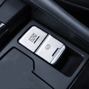 Color: Silver, style: 2 suit - Electronic Hand Brake Automatic Parking Button Paste - Premium Car Stickers from Rapidvehicles - Just $15.99! Shop now at Rapidvehicles