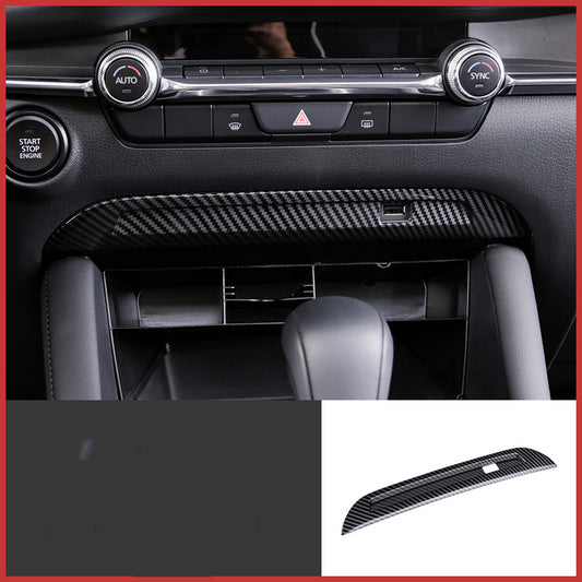 Color: USB trim - Mazda 3 Angkesaila modified interior carbon - Premium Interior Parts from Rapidvehicles - Just $30.59! Shop now at Rapidvehicles