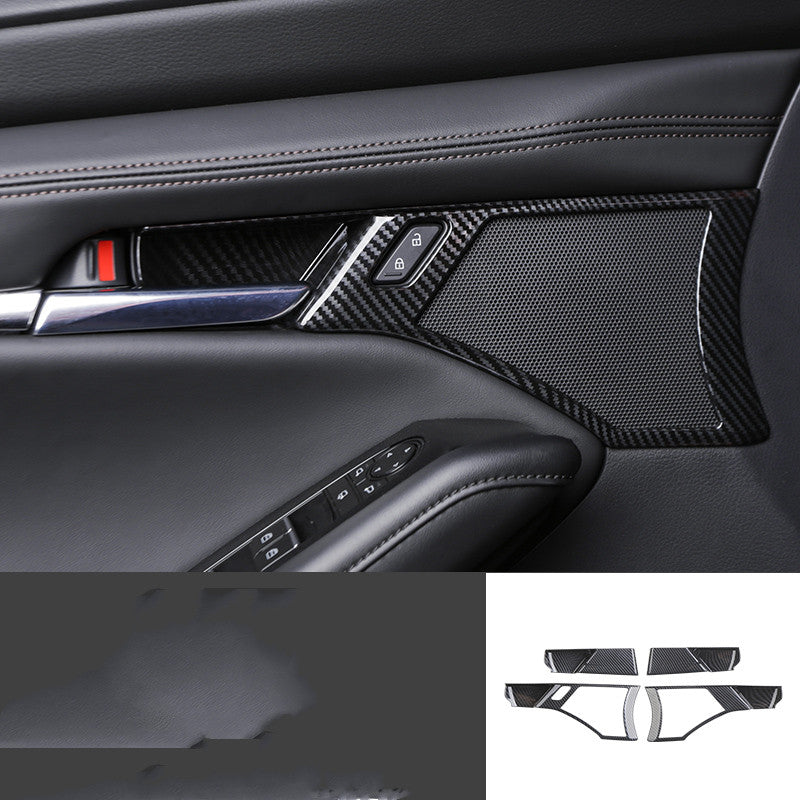 Color: Inner door bowl - Mazda 3 Angkesaila modified interior carbon fiber decoration - Premium Interior Parts from Rapidvehicles - Just $44.29! Shop now at Rapidvehicles