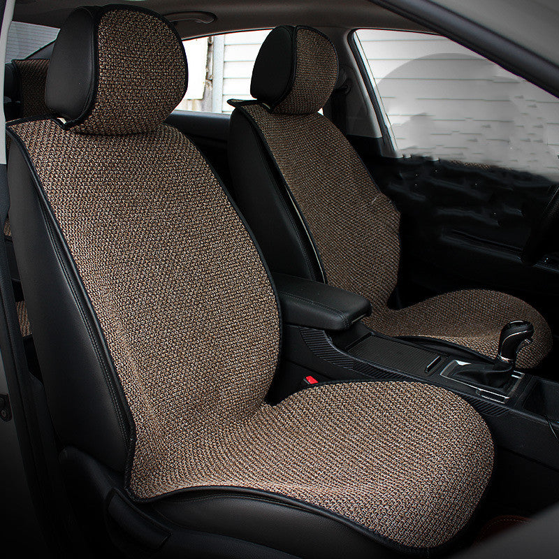 Color: Brown, style: C - Car Cushion Four Seasons General Flax - Premium Interior Parts from Rapidvehicles - Just $64.99! Shop now at Rapidvehicles