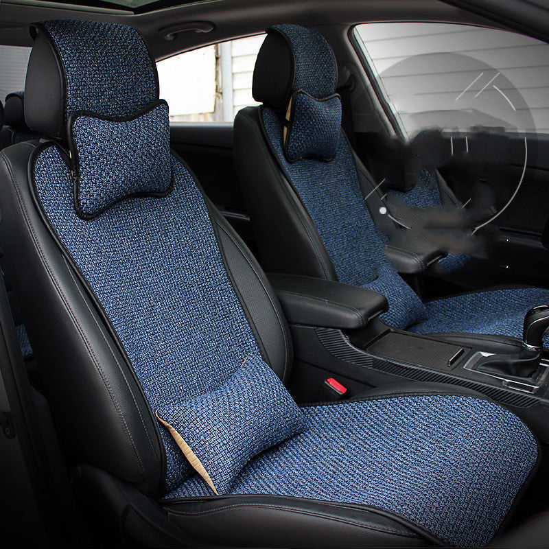 Color: Blue, style: B - Car Cushion Four Seasons General Flax - Premium Interior Parts from Rapidvehicles - Just $61.19! Shop now at Rapidvehicles