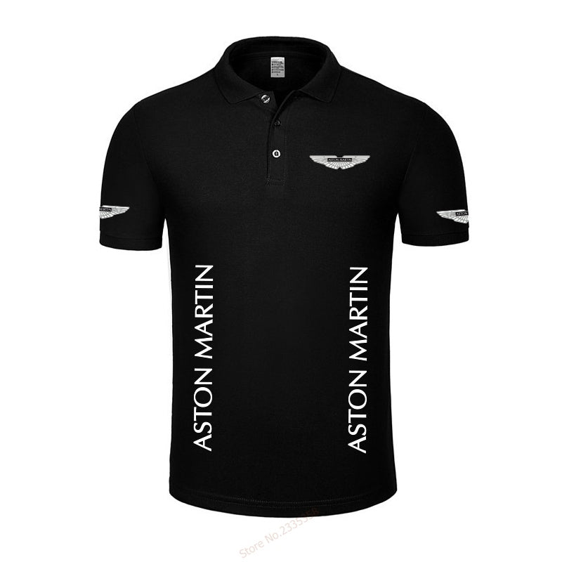 Color: Black, Size: S - High Quality New Summer Casual Aston Martin Polo Shirt Men's - Premium Solid from Rapidvehicles - Just $46.41! Shop now at Rapidvehicles