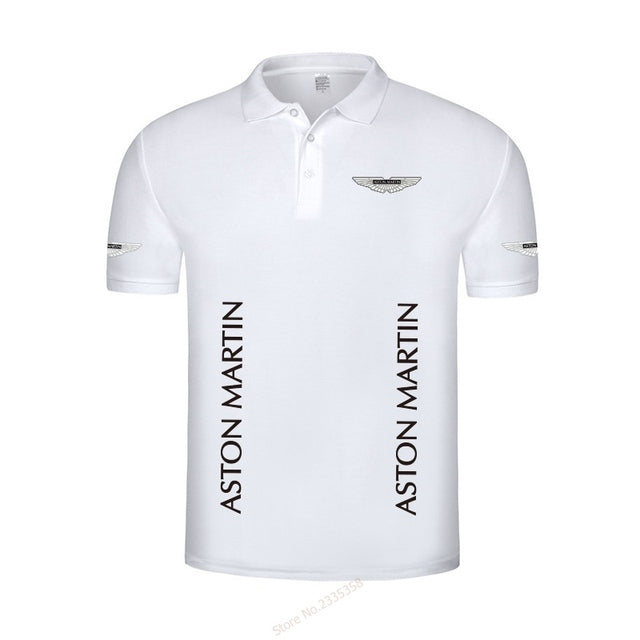 Color: White, Size: XXS - High Quality New Summer Casual Aston Martin Polo Shirt Men's - Premium Solid from Rapidvehicles - Just $40.99! Shop now at Rapidvehicles