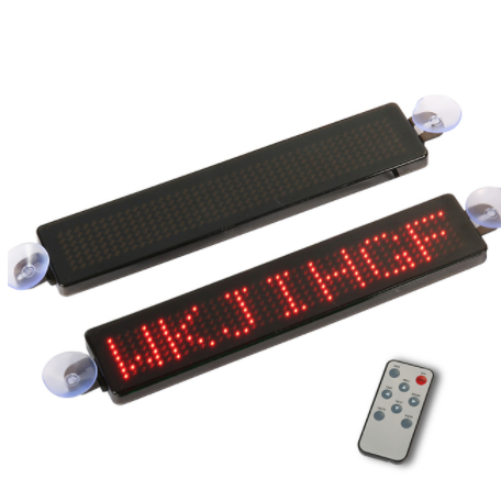 Color: Red - Z741 English Led Car Screen Remote Control Car Rear - Premium Other Exterior Accessories from Rapidvehicles - Just $36.99! Shop now at Rapidvehicles