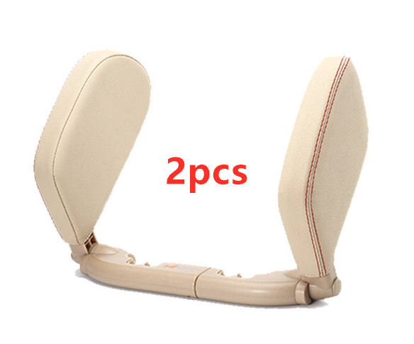 Color: Beige red 2pcs - Car sleeping side pillow - Premium Interior Parts from Rapidvehicles - Just $116.09! Shop now at Rapidvehicles