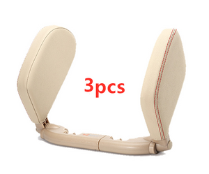 Color: Beige red 3pcs - Car sleeping side pillow - Premium Interior Parts from Rapidvehicles - Just $135.99! Shop now at Rapidvehicles