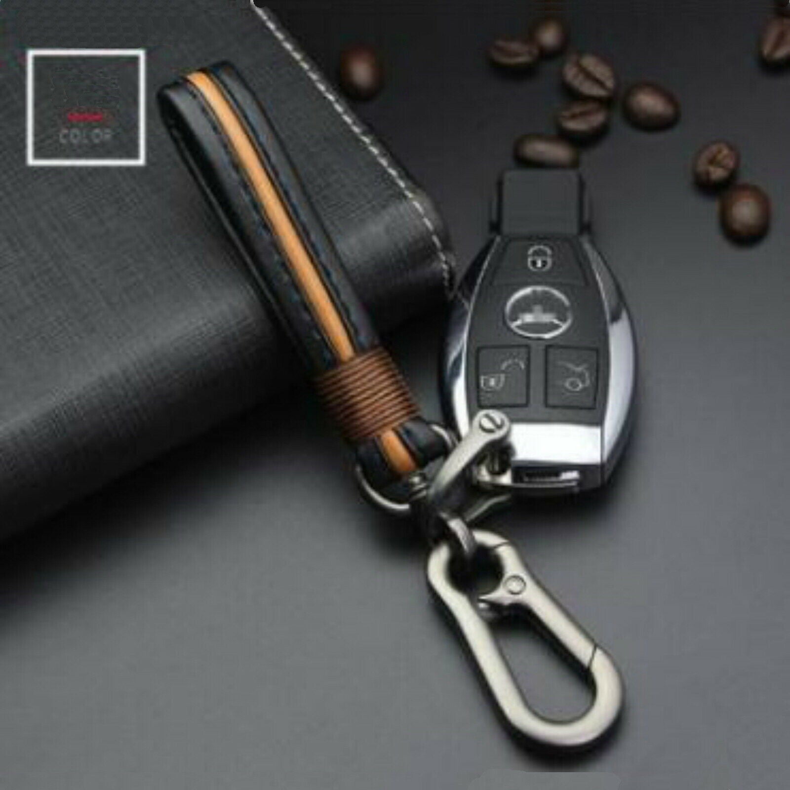 Color: Brown - New Trendy Sheepskin Woven Couple Creative Personality Car Key Pendant - Premium Other Motorcycle Accessories from Rapidvehicles - Just $13.15! Shop now at Rapidvehicles