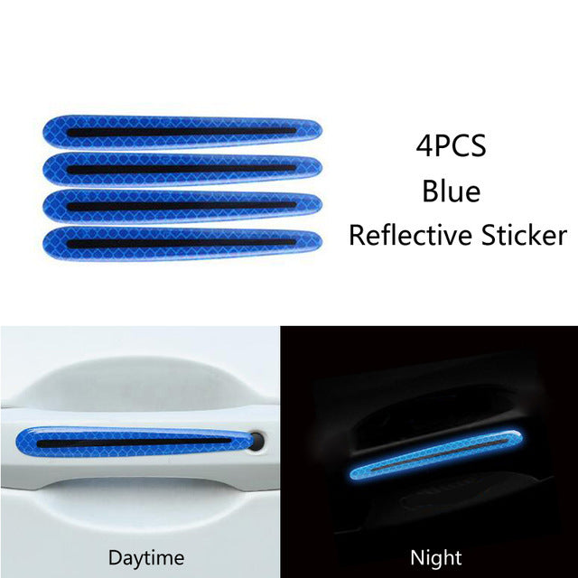 Color: Blue, style: Strip - Carbon fiber handle anti-scratch nail - Premium Car Stickers from Rapidvehicles - Just $10.99! Shop now at Rapidvehicles