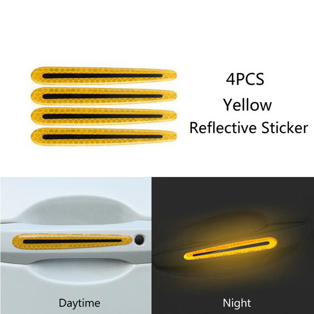 Color: Yellow, style: Strip - Carbon fiber handle anti-scratch - Premium Car Stickers from Rapidvehicles - Just $10.99! Shop now at Rapidvehicles