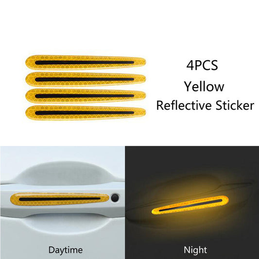 Color: Yellow, style: Strip - Carbon fiber handle anti-scratch - Premium Car Stickers from Rapidvehicles - Just $8.99! Shop now at Rapidvehicles