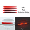 Color: Red, style: Strip - Carbon fiber handle anti-scratch nail cover car sticker car door handle wrist anti-scratch sticker paint protection film reflective - Premium Car Stickers from Rapidvehicles - Just $17.99! Shop now at Rapidvehicles